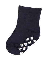 Wollen sokken met anti slip - Navy