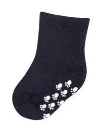 Wollen sokken met anti slip - Navy