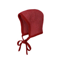 Strikmutsje wol bordeaux