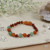 Barnsteen armband kind aventurijn – jade