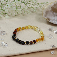 Barnsteen armband baby/peuter rainbow