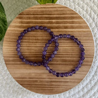 Amethist kogelarmband 6mm dames