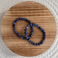 Sodaliet kogelarmband 6mm kind