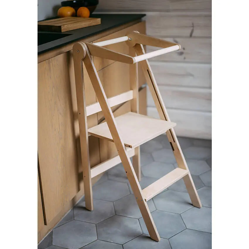 Houten opvouwbare leertoren - naturel