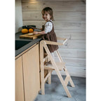Houten opvouwbare leertoren - naturel