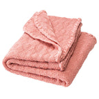 Baby deken wol gebreid zacht Roze