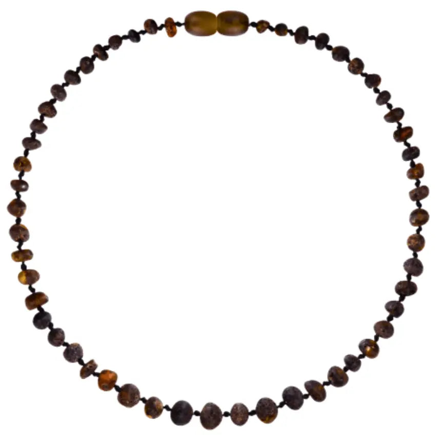 Barnsteen ketting kind green - unpolished