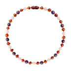 Barnsteen ketting dames amethist - rozenkwarts
