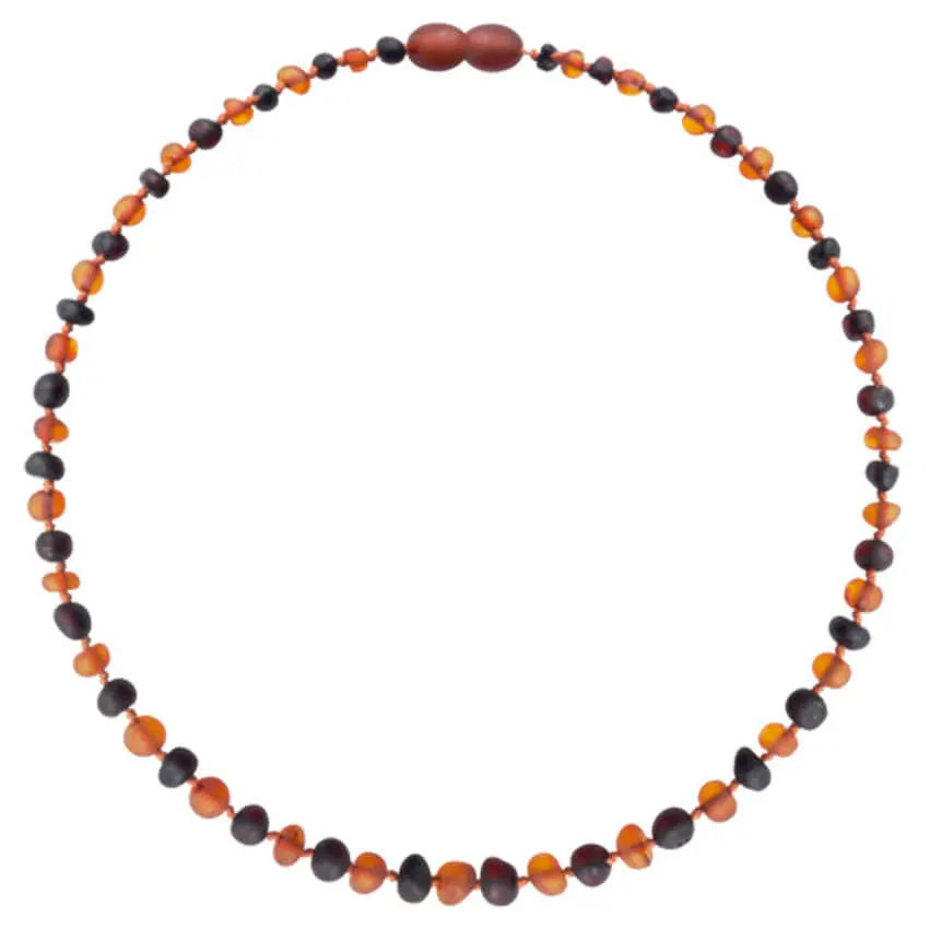 Barnsteen ketting dames cognac – cherry – unpolished