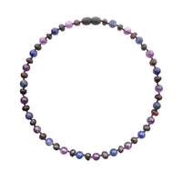 Barnsteen ketting baby/peuter Cherry - lapis lazuli - amethist
