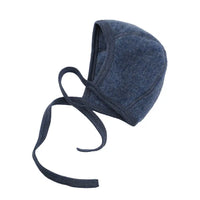 Strikmutsje wolfleece blauw