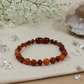 Barnsteen armband kind cognac - aventurijn - jaspis