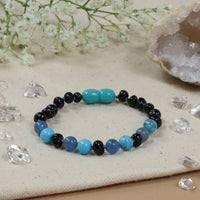 Barnsteen armband kind cherry - turkoois - jade