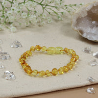 Barnsteen armband baby/peuter Honey