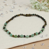Barnsteen ketting baby/peuter green - aventurijn
