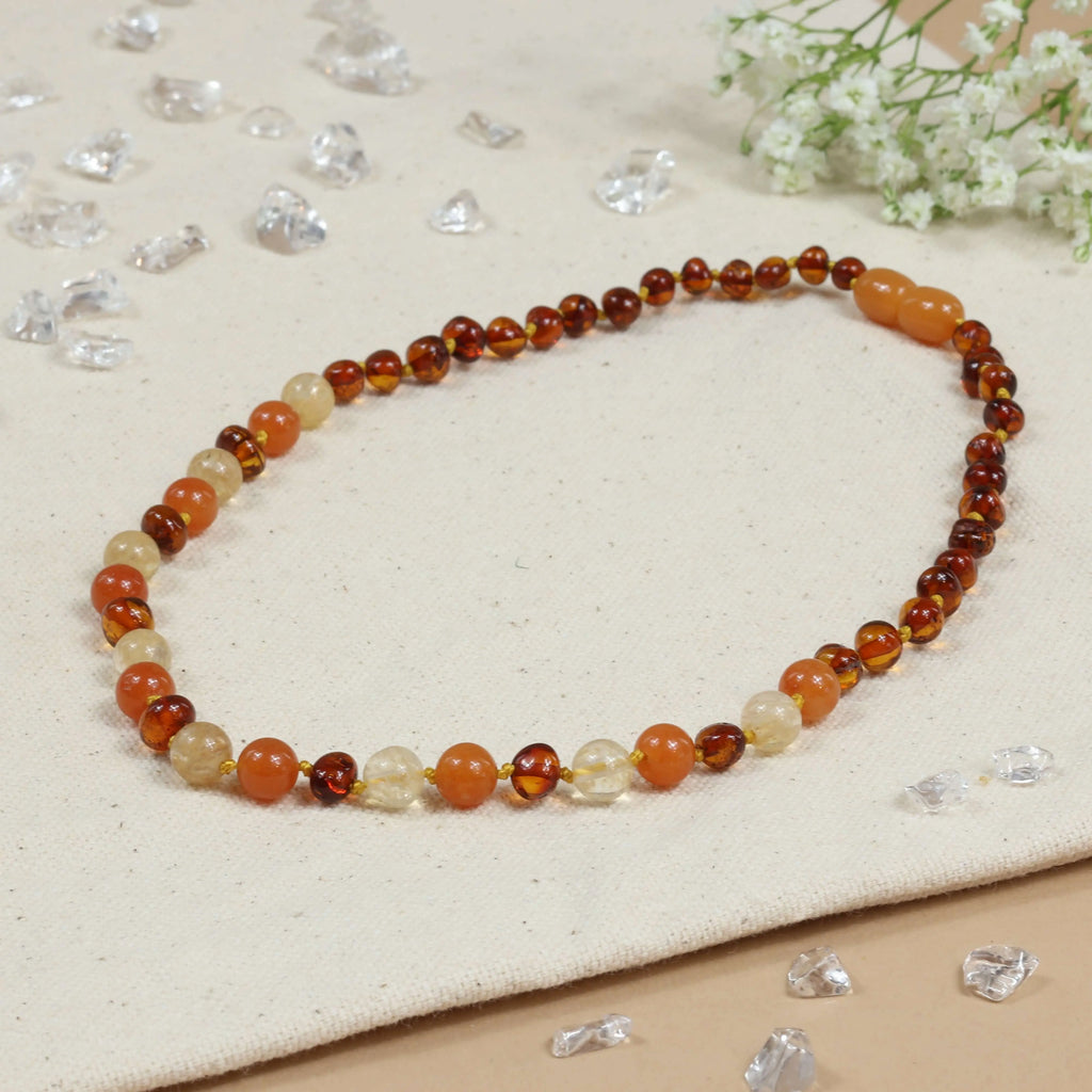 Barnsteen ketting baby/peuter quartz - aventurine