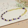 Barnsteen ketting dames lemon - amethist - jade