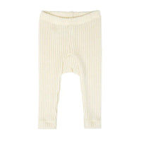 Gebreide wollen broek / legging ecru