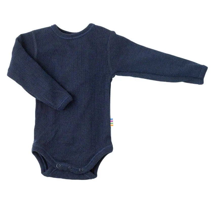 Romper lange mouw wol - navy