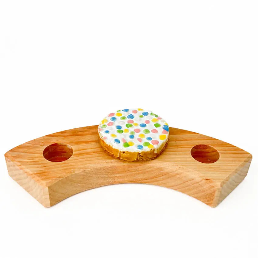 Beschuit met gekleurde muisjes steker