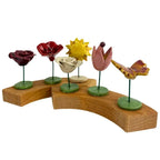 Roze tulp met kelkje steker