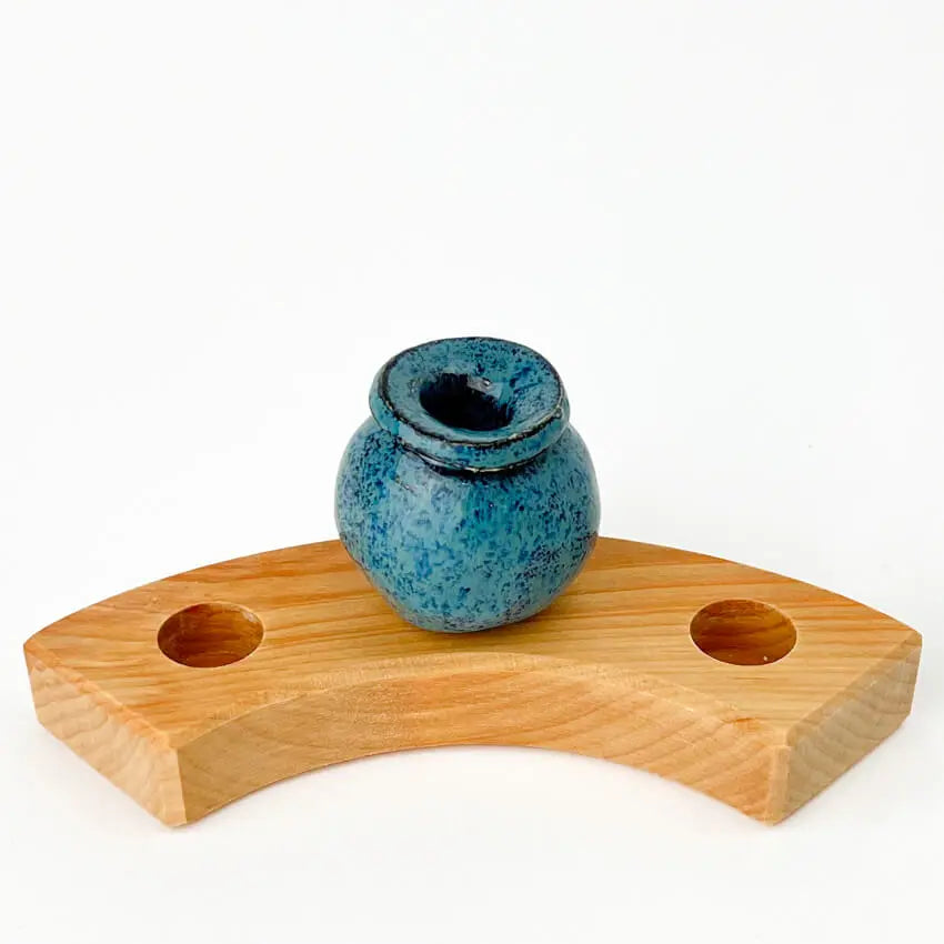 Blauw kraagvaasje steker
