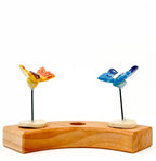 Vlinder blauw steker