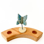 Vlinder blauw gespikkeld steker