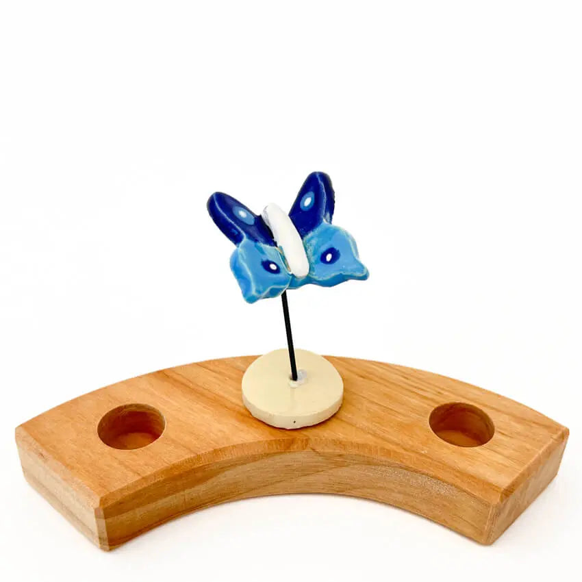 Vlinder blauw steker