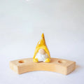 Kabouter Tomte geel steker