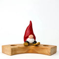 Kabouter Tomte op ski's steker