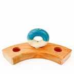 Donut vaasje blauw steker
