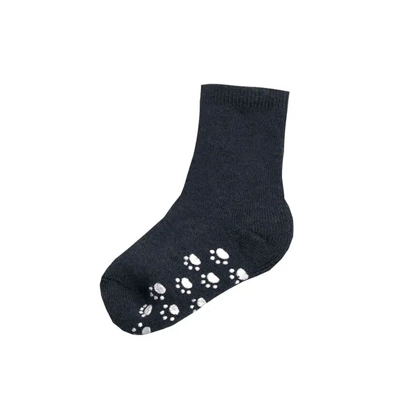 Wollen sokken met anti slip - denim