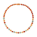Barnsteen ketting kind aventurijn - jade