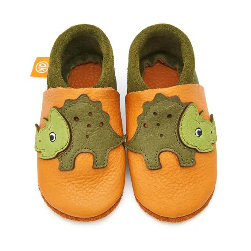 Leren babyslofjes Trixie de Triceratops