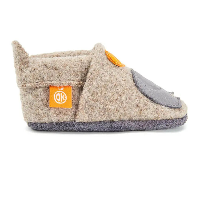 Sloffen wol Olifant Benni  - beige
