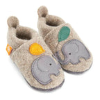 Sloffen wol Olifant Benni  - beige