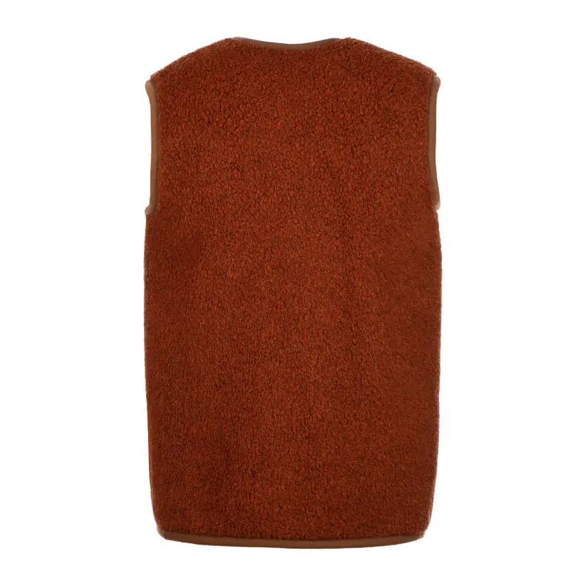 Bodywarmer dames van wol – Alpen Cognac
