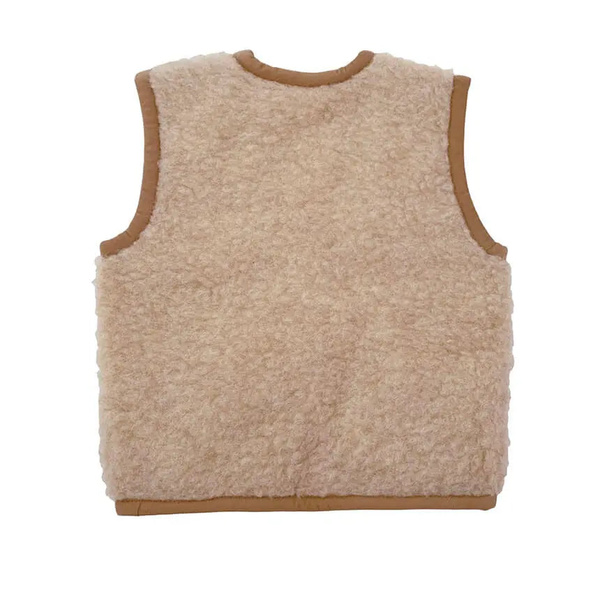 Bodywarmer kind van wol - Alpen junior Beige