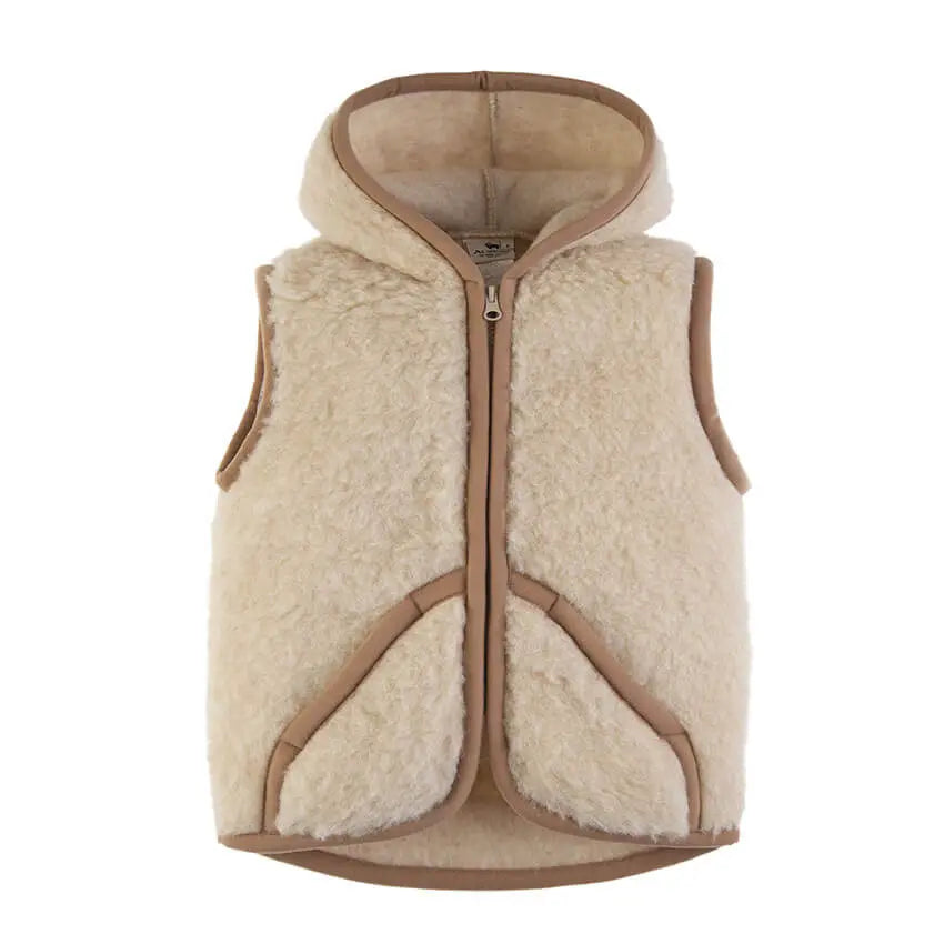 Bodywarmer kind van wol - Robby Beige