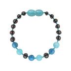 Barnsteen armband baby/peuter cherry - turkoois - jade