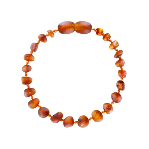 Barnsteen armband dames cognac – unpolished