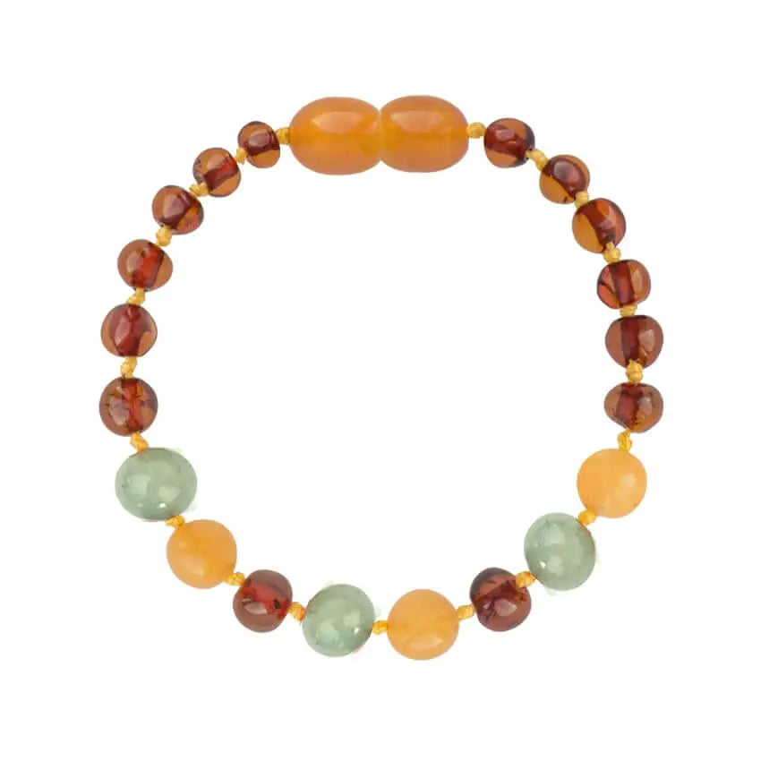 Barnsteen armband kind aventurijn – jade