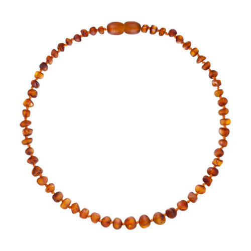 Barnsteen ketting dames cognac unpolished