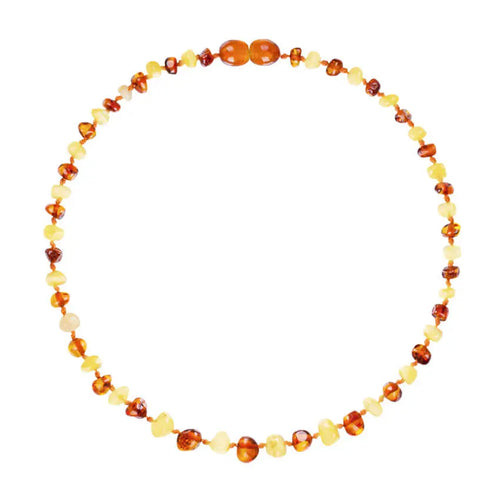 Barnsteen ketting baby/peuter cognac - milk