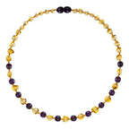 Barnsteen ketting baby/peuter lemon amethist jade