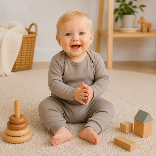 Babybroek Extra Soft Sesam – 100% Biologisch Katoen