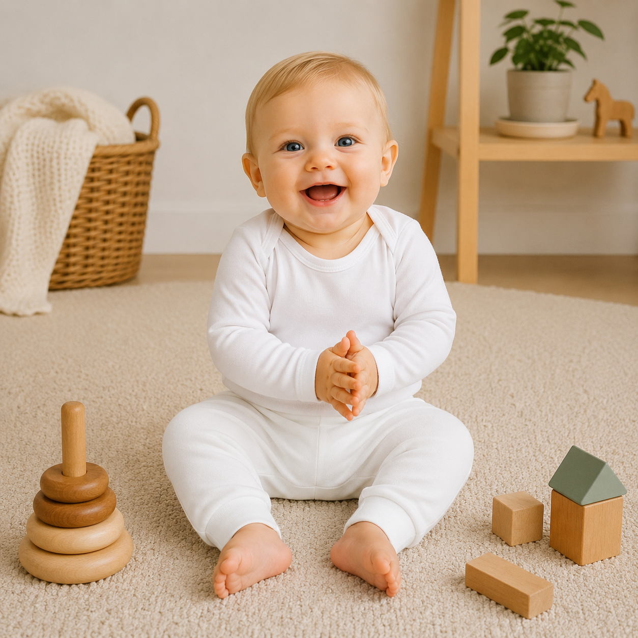 Babybroek Extra Soft Wit – 100% Biologisch Katoen
