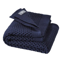 Baby deken wol Honeycomb indigo