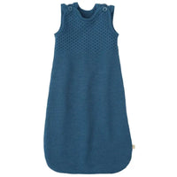 Gebreide wollen slaapzak mouwloos antiek blauw
